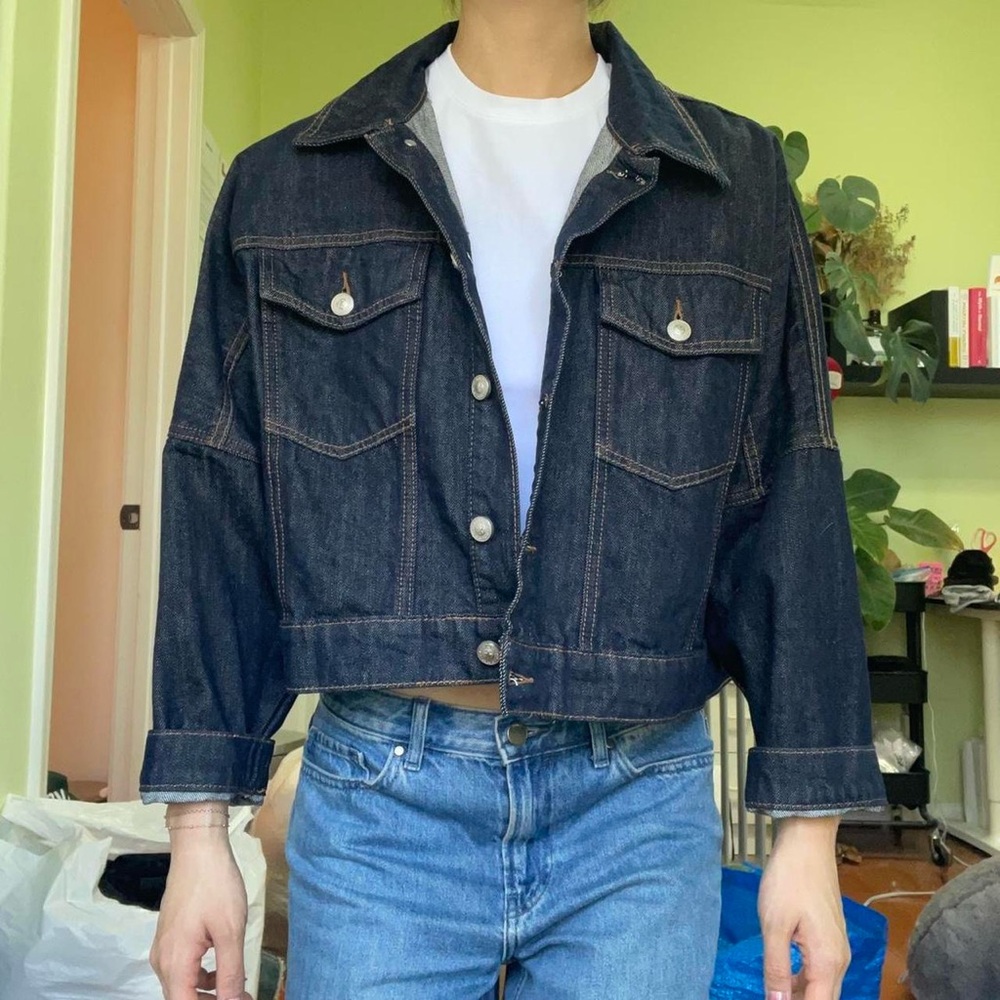 PRINCESS POLLY Hughes Jacket Dark Wash Denim